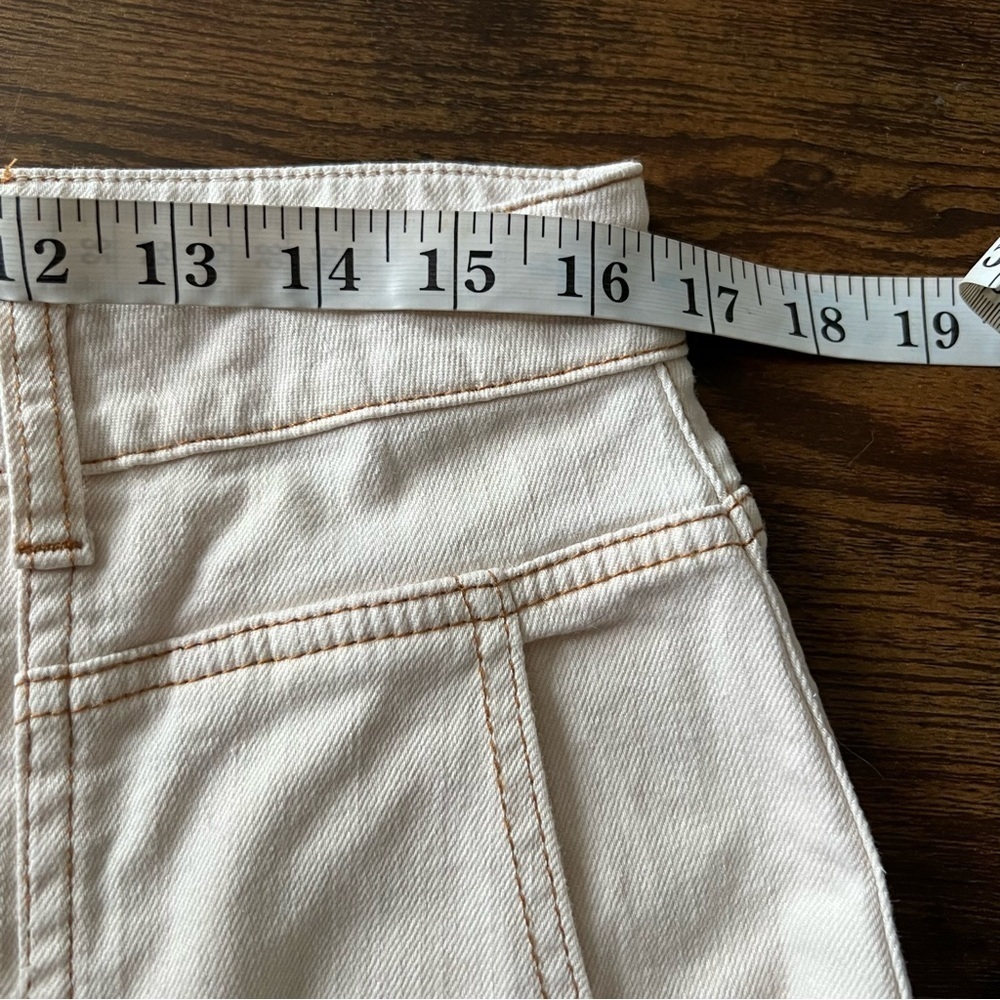 ULLA JOHNSON Women's Brodie Jeans Tapered Ankle Ivory Size 10 High Rise - Picture 13 of 16